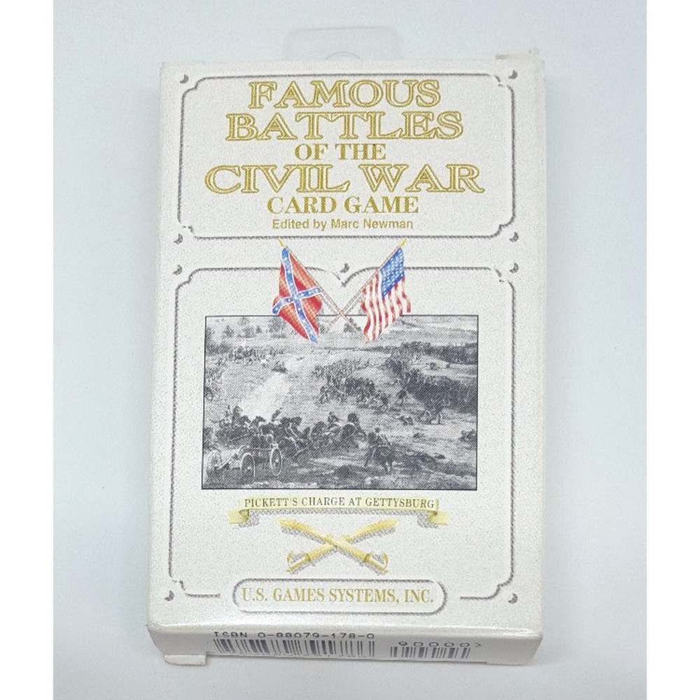 Famous Battles of Civil War Card Game US Games Systems History NEW Vintage Study